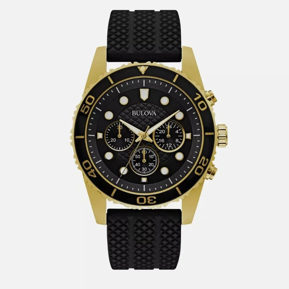 Men's NEW Bulova 44mm Black Chrono Watch